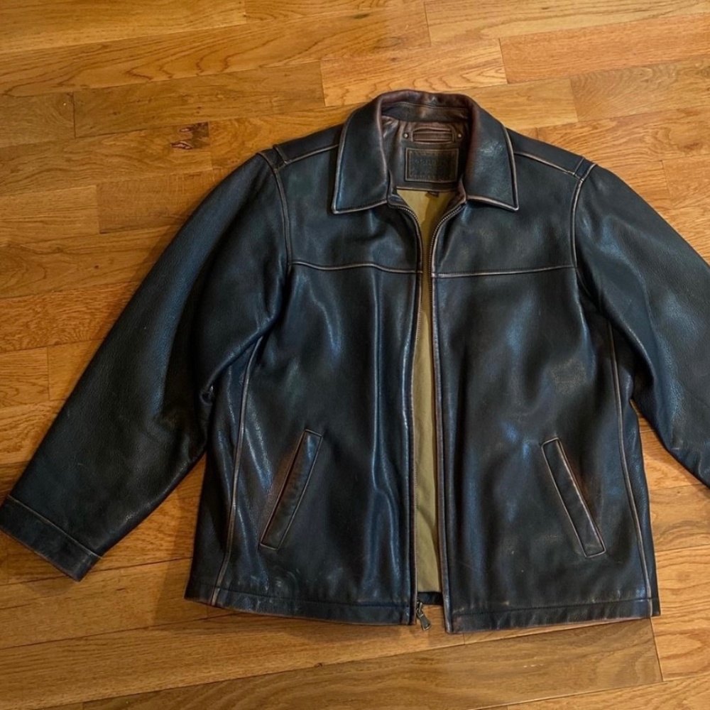 Vintage 70s 80s Men’s Large Sonoma Genuine Leather Jacket